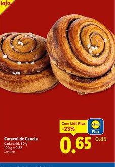 Lidl Caracol de Canela promoção