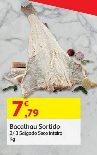 Bacalhau sortido (2a3):inteiro kg #