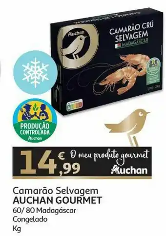 Auchan Camarão selv cong pc:60/80 madagascar kg promoção
