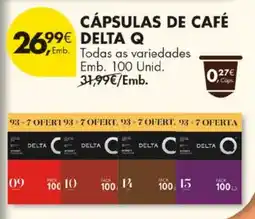 Pingo Doce Cápsulas de café delta q promoção