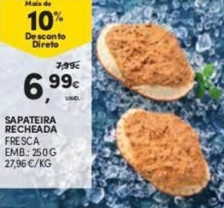 Continente Sapateira Recheada 250g promoção