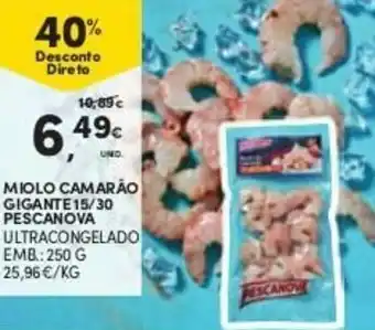 Miolo Camarão gigante 15/30 Pescanova 250g