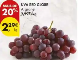 Pingo Doce Uva red globe a granel promoção