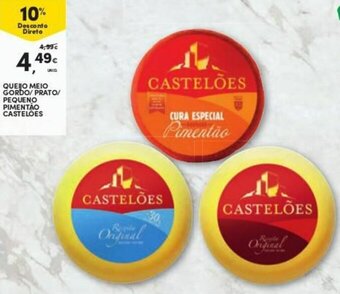 Continente Queijo Meio Gordo/Prato/Pequeno Pimentão Castelòes promoção