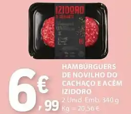 E.Leclerc Hamburguers de novilho do cachaço e acém izidoro promoção