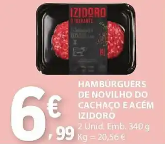 Hamburguers de novilho do cachaço e acém izidoro