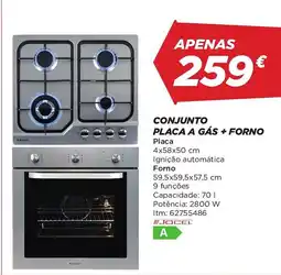 Bricomarché Conjunto placa a gás + forno promoção
