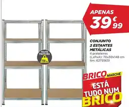 Bricomarché Conjunto 2 estantes metálicas promoção