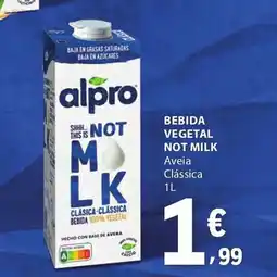 E.Leclerc Bebida vegetal not milk aveia clássica promoção