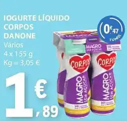 E.Leclerc Iogurte líquido corpos danone promoção