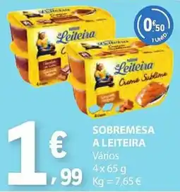 E.Leclerc Sobremesa a leiteira promoção