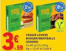 E.Leclerc Veggie lovers burger/meatballs izidoro promoção