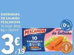 E.Leclerc Barrinhas de salmão pescanova promoção