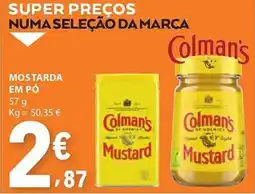 E.Leclerc Mostarda colman's em pó promoção