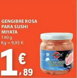 E.Leclerc Gengibre rosa para sushi miyata promoção