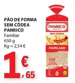 E.Leclerc Pão de forma sem côdea panrico familiar promoção