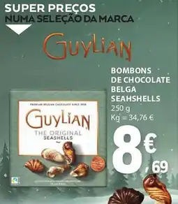 E.Leclerc Bombons de chocolate belga seahshells promoção