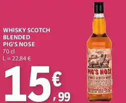 E.Leclerc Whisky scotch blended pig's nose promoção