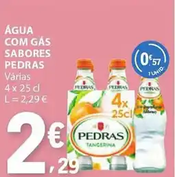 E.Leclerc Água com gás sabores pedras promoção