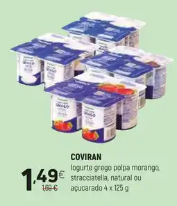 Coviran COVIRAN 6logurte grego polpa morango, stracciatella, natural ou açucarado promoção