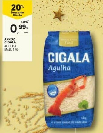 Continente Arroz Cigala 1kg promoção