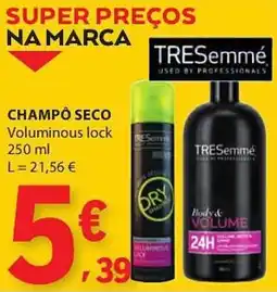 E.Leclerc Tresemmé champo seco voluminous lock promoção