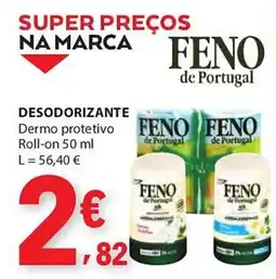 E.Leclerc Feno de Portugal Desodorizante dermo protetivo roll-on promoção