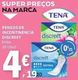 E.Leclerc Pensos de incontinencia discreet promoção