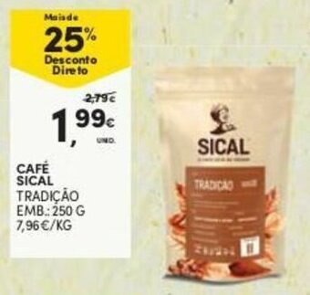 Continente Café Sical 250g promoção