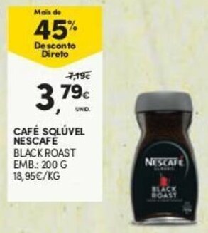 Continente Café Solúvel Nescafé 200g promoção