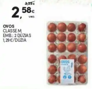 Continente Ovos Classe M 2 dúzia promoção