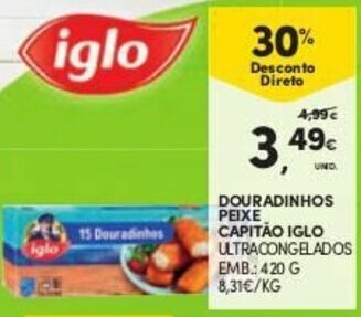 Douradinhos Peixe Capitão Iglo 420g