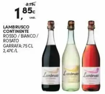 Continente Lambrusco Continente 75cl promoção