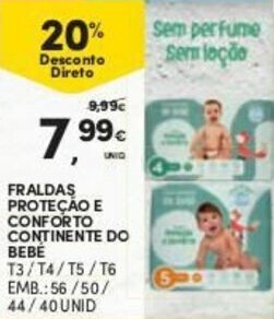 Continente Fraldas Proteção e Conforto Continente do Bebé promoção