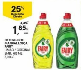 Continente Detergente Manual Loiça Fairy 615ml promoção