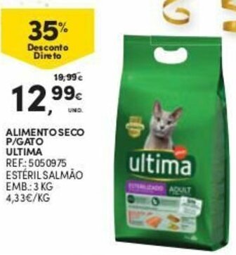 Alimento Seco p/Gato Ultima 3kg