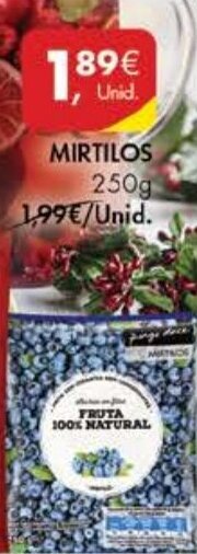 Pingo Doce Mirtilos 250g promoção