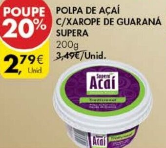 Pingo Doce Polpa de Açaí C/Xarope de Guaraná Supera 200g promoção