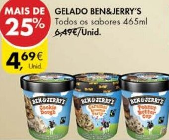 Pingo Doce Gelado Ben & Jerry's 465ml promoção