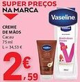 E.Leclerc Vaseline. creme de mãos cacau promoção