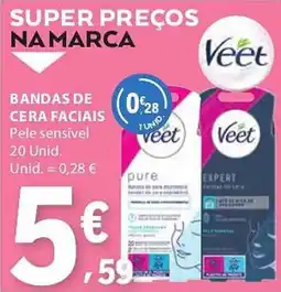 E.Leclerc Bandas de cera faciais veet promoção