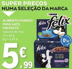 E.Leclerc Alimento humido para gato fantastic felix promoção