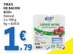 E.Leclerc Tiras de bacon €co+ promoção