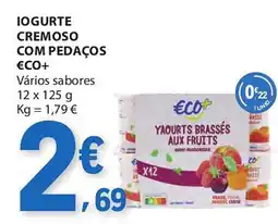E.Leclerc Iogurte cremoso com pedaços €co+ promoção