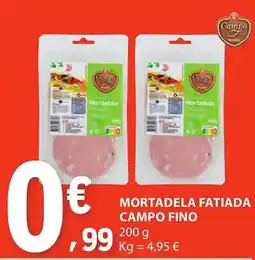 E.Leclerc Mortadela fatiada campo fino promoção