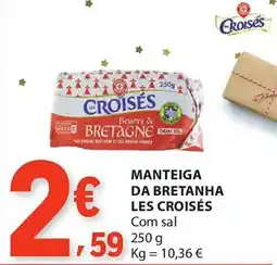 E.Leclerc Manteiga da bretanha les croisés com sal promoção