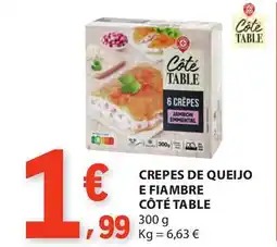 E.Leclerc Crepes de queijo e fiambre côté table promoção