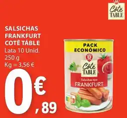 E.Leclerc Salsichas frankfurt coté táble promoção