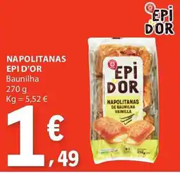 E.Leclerc Napolitanas epi d'or baunilha promoção
