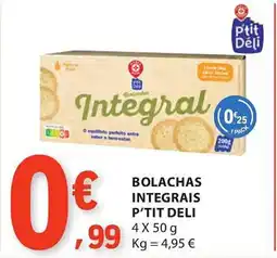 E.Leclerc Bolachas integrais p'tit deli promoção